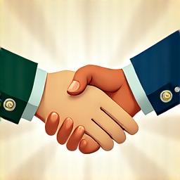 Handshake icon representing customer partnership
