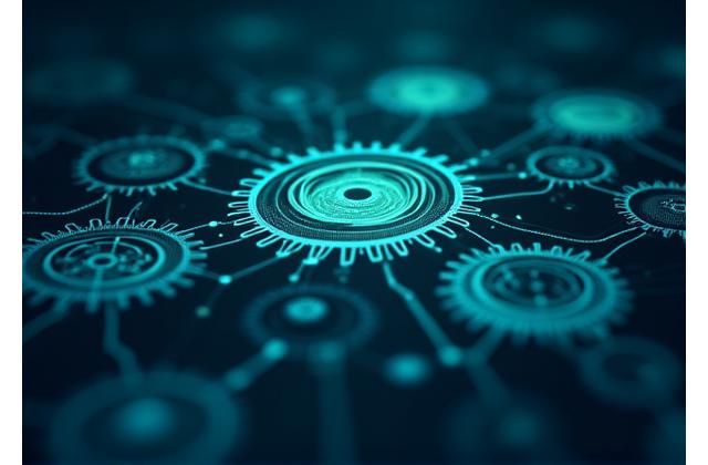 Connected gears or network graphic representing HRIS integration